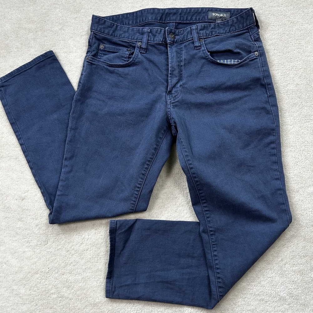 Bonobos Slim Straight Jeans Mens 32x30 Denim Stretch Blue